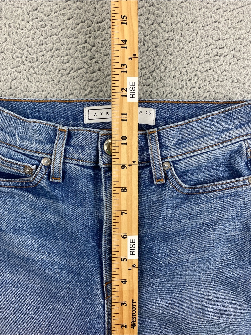 AYR The Yes Yes Yes Straight Ankle Cropped Women's High Rise Jeans  | Size:  25 - Picture 9 of 14